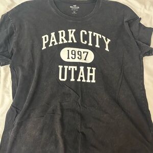 Hollister Black Cotton T-Shirt